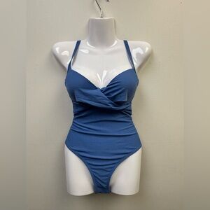 Blue One-Piece Swimsuit